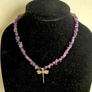Dragonfly Amethyst Necklace